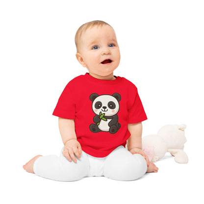 Baby T-Shirt „Cuddly Panda“ – Niedliches Panda-Motiv, Bio-Baumwolle, nachhaltige Babybekleidung für kleine Tierfreunde