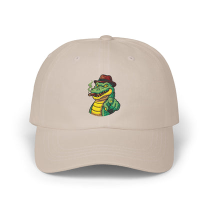 Gangster Alligator Cap – Coole Unisex Baseballcap mit Krokodil, Zigarre & Comic Design