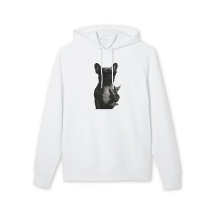 French Bulldog Hoodie (Brustprint) – Lustiger Kapuzenpullover mit Hund & Sonnenbrille – Unisex Streetwear mit Tiermotiv