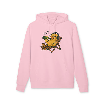 Chillente Hoodie (Brustprint) – Lustiger Unisex Kapuzenpullover mit Ente, Bier & Musik-Motiv | Perfekt für Freizeit, Festivals & Sommer