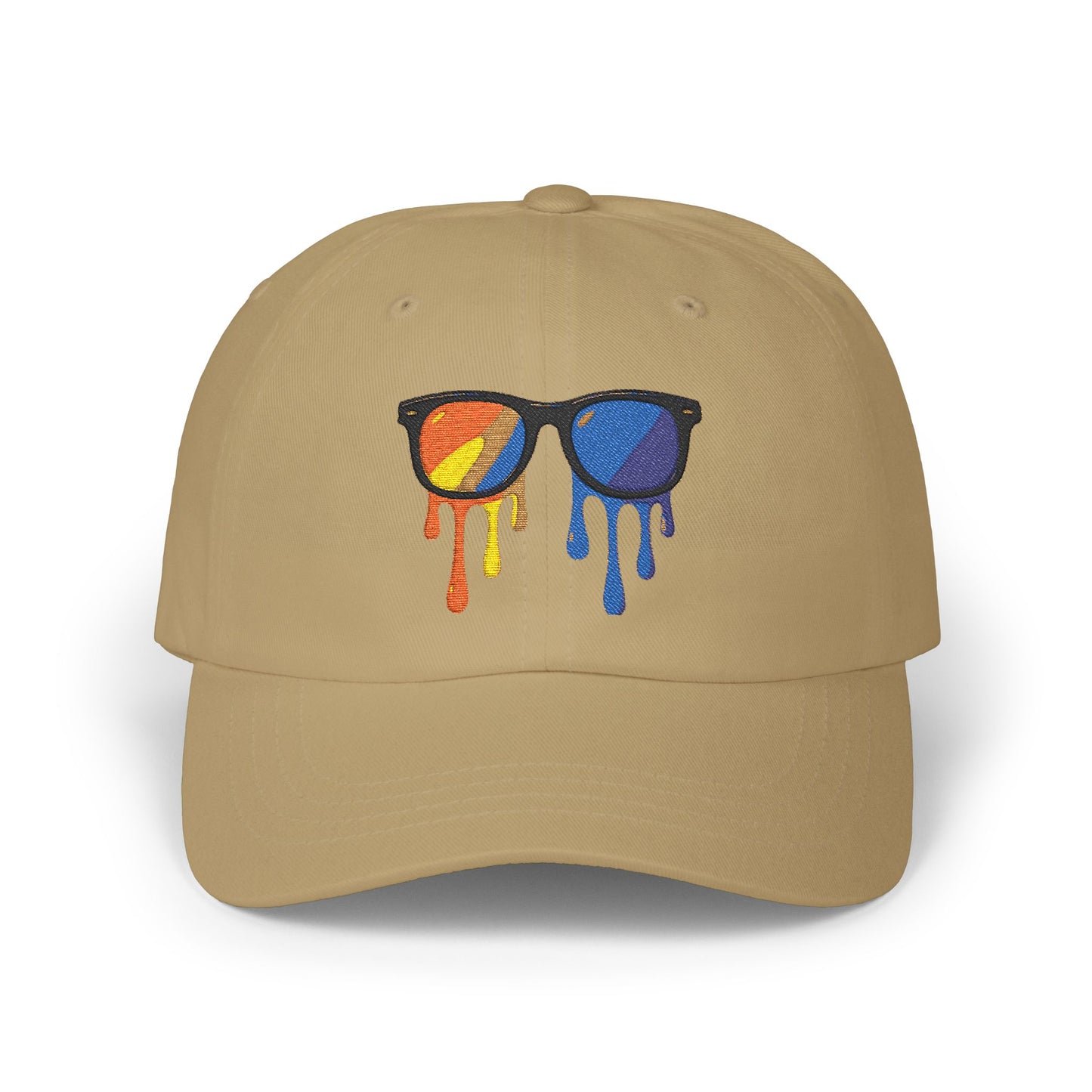 Melting Shades Cap – Stylische Unisex Basecap mit bunter, schmelzender Sonnenbrille | Sommer Accessoire für Festival, Freizeit & Streetwear