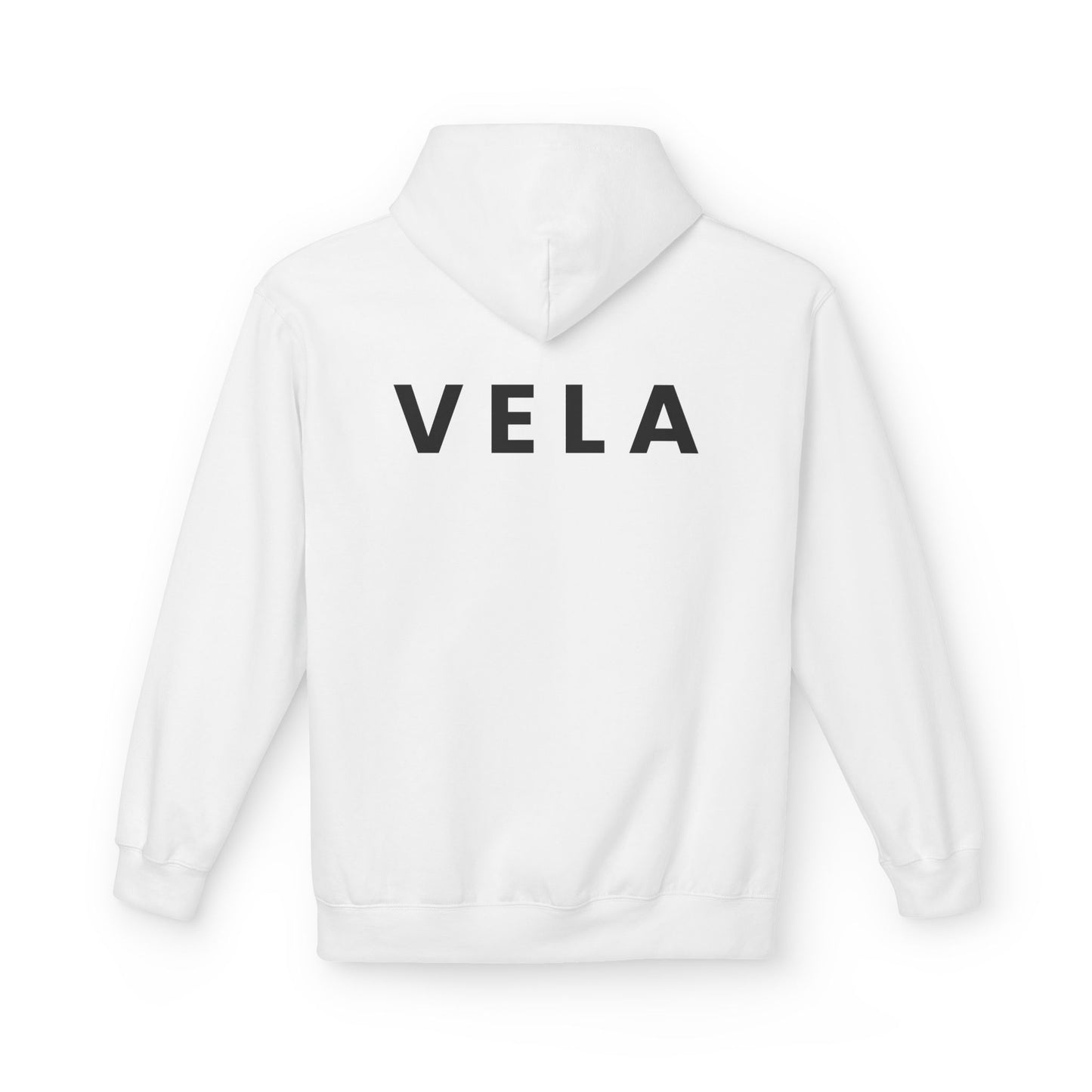 VELA Hoodie (Rückenprint) – Unisex Midweight Softstyle Fleece | Nachhaltige Streetwear mit Komfort & Stil