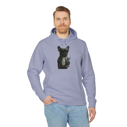French Bulldog Hoodie (Brustprint) – Lustiger Kapuzenpullover mit Hund & Sonnenbrille – Unisex Streetwear mit Tiermotiv