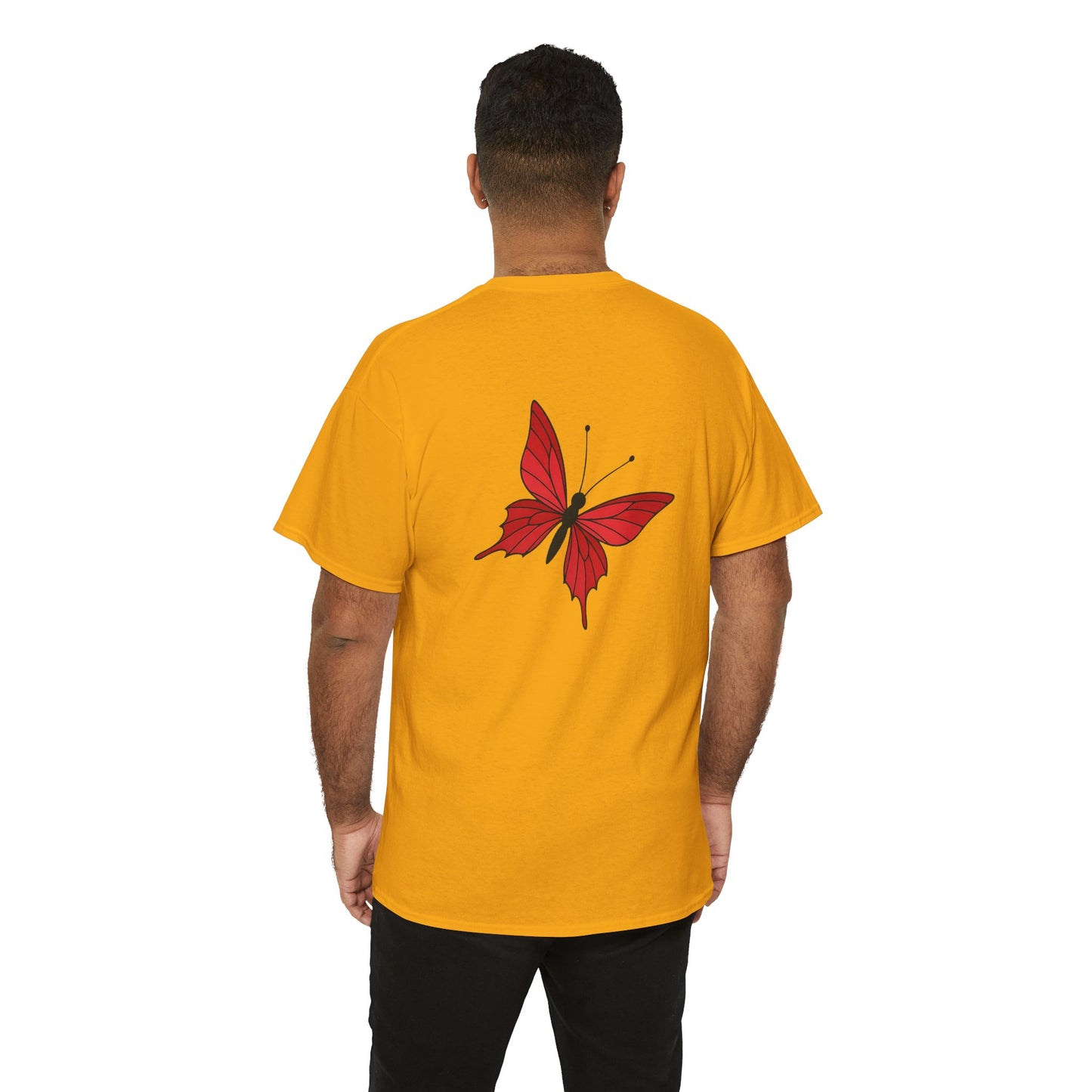 Roter Schmetterling T-Shirt Unisex – Ausdrucksstarkes Butterfly Design | Natur-inspiriertes Baumwollshirt für Damen & Herren