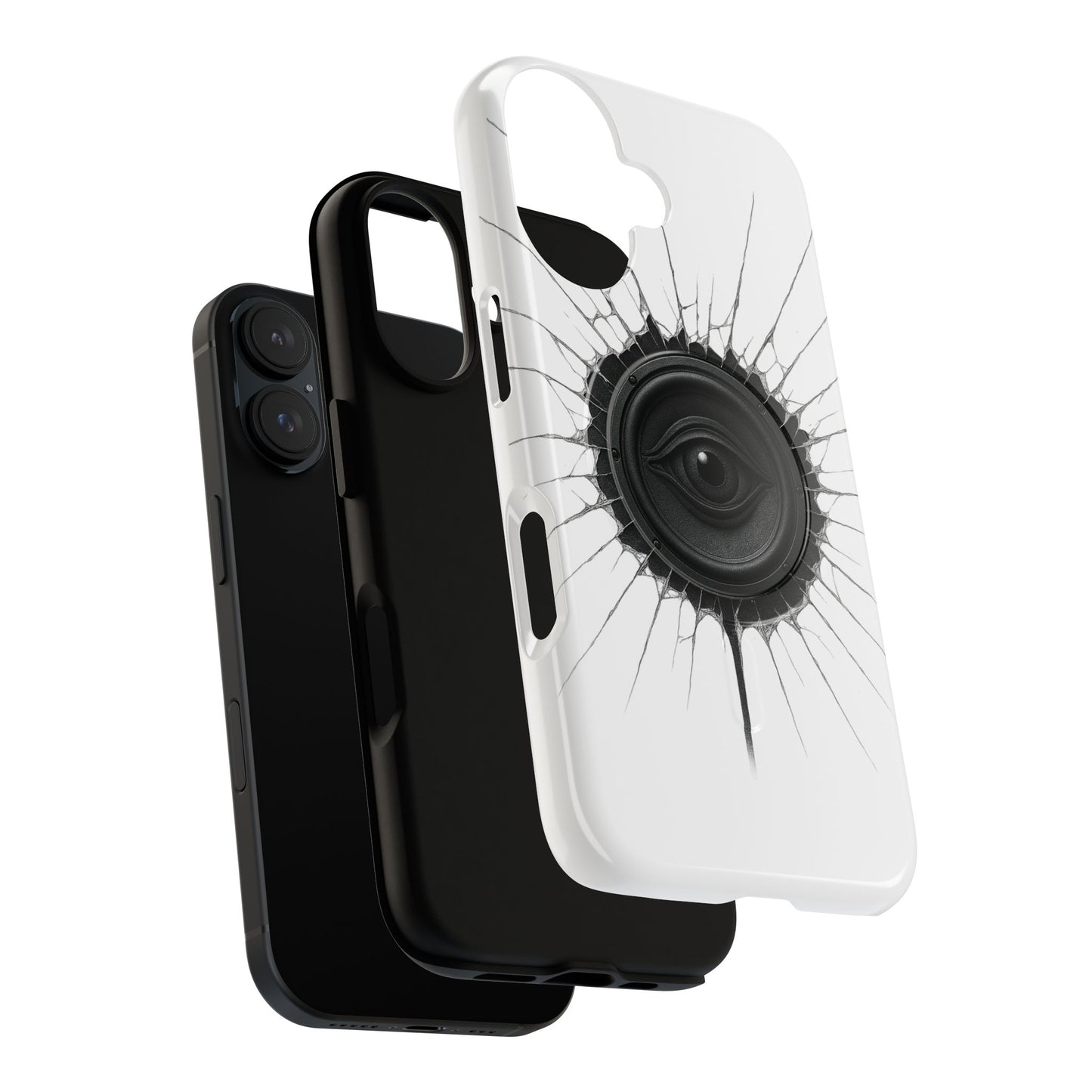 Surreal Eye Speaker Handyhülle – Kreatives Lautsprecher-Augen Design für Musik- & Kunstfans – Schutzhülle für iPhone & Android"