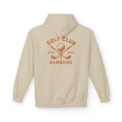 Vintage Golf Club Hamburg Hoodie (Rückenprint) – Retro Kapuzenpullover Estd. 1928 für Herren & Damen