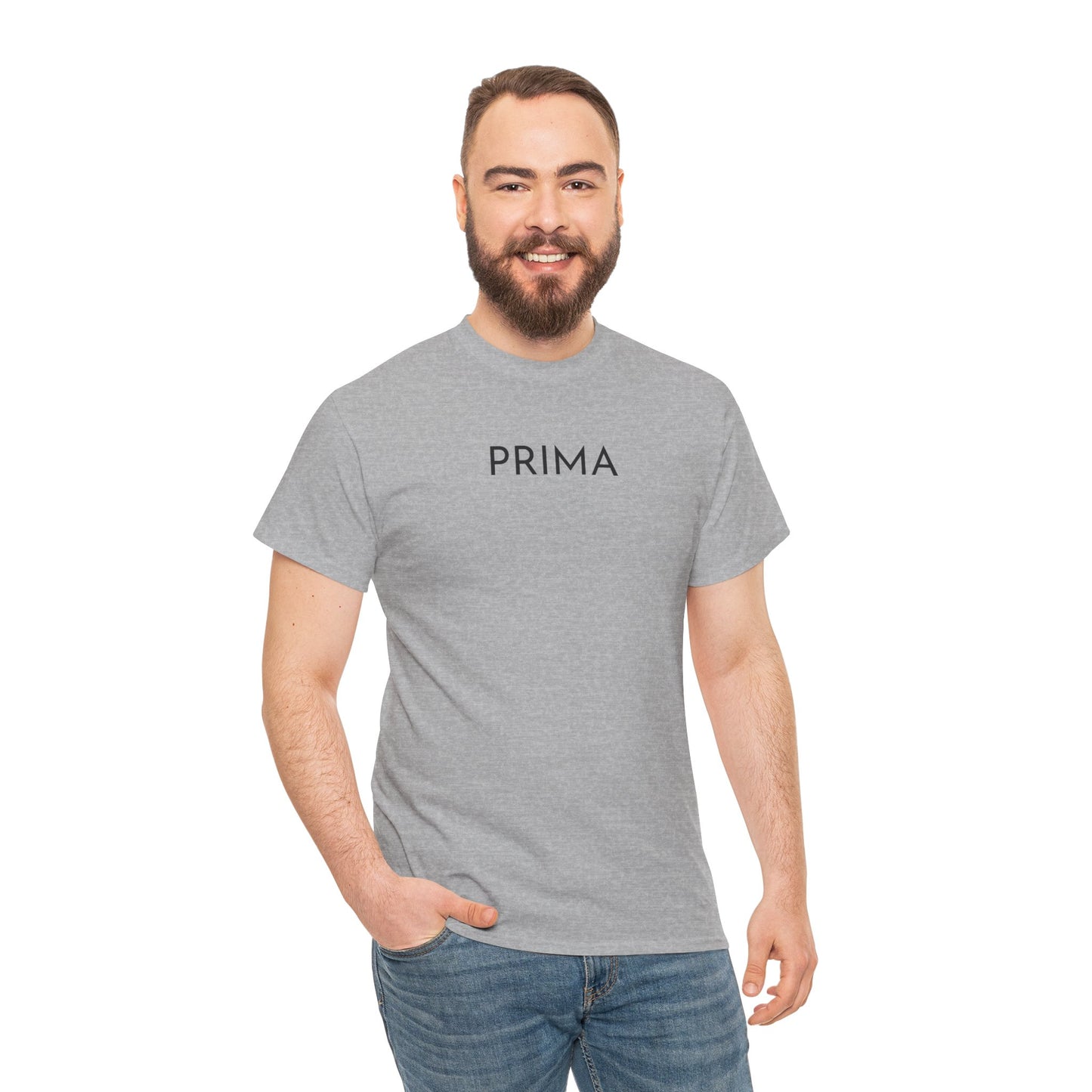PRIMA T-Shirt (Brustprint) – Unisex Heavy Cotton Tee | Nachhaltige Streetwear aus 100% Baumwolle