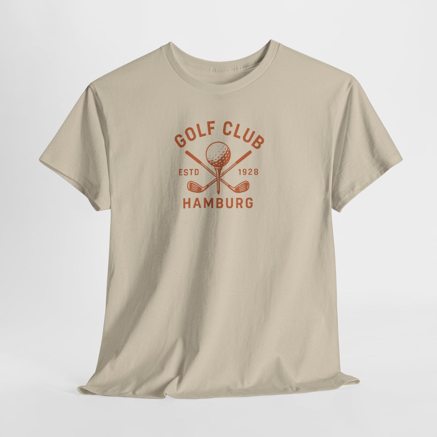Vintage Golf Club Hamburg T-Shirt (Brustprint) – Estd. 1928 Retro Golfshirt für Herren & Damen