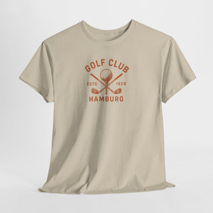 Vintage Golf Club Hamburg T-Shirt (Brustprint) – Estd. 1928 Retro Golfshirt für Herren & Damen