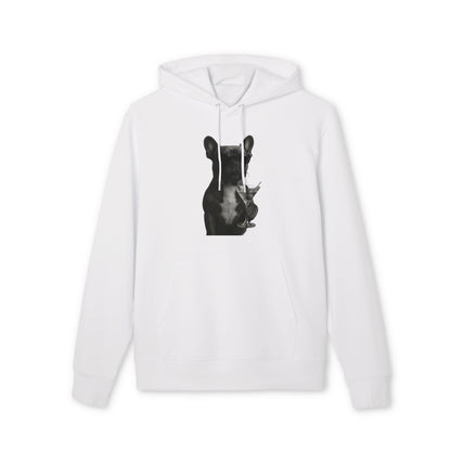 French Bulldog Hoodie (Brustprint) – Lustiger Kapuzenpullover mit Hund & Sonnenbrille – Unisex Streetwear mit Tiermotiv