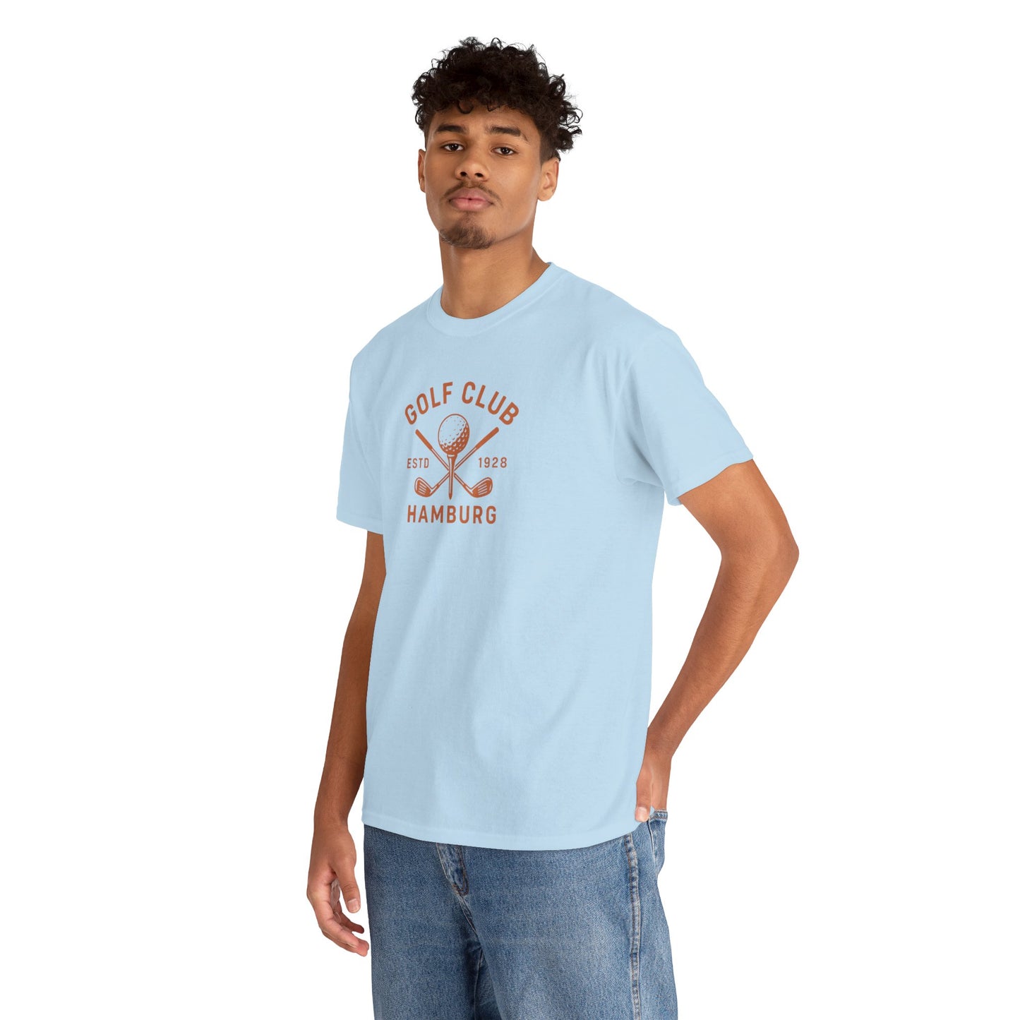 Vintage Golf Club Hamburg T-Shirt (Brustprint) – Estd. 1928 Retro Golfshirt für Herren & Damen