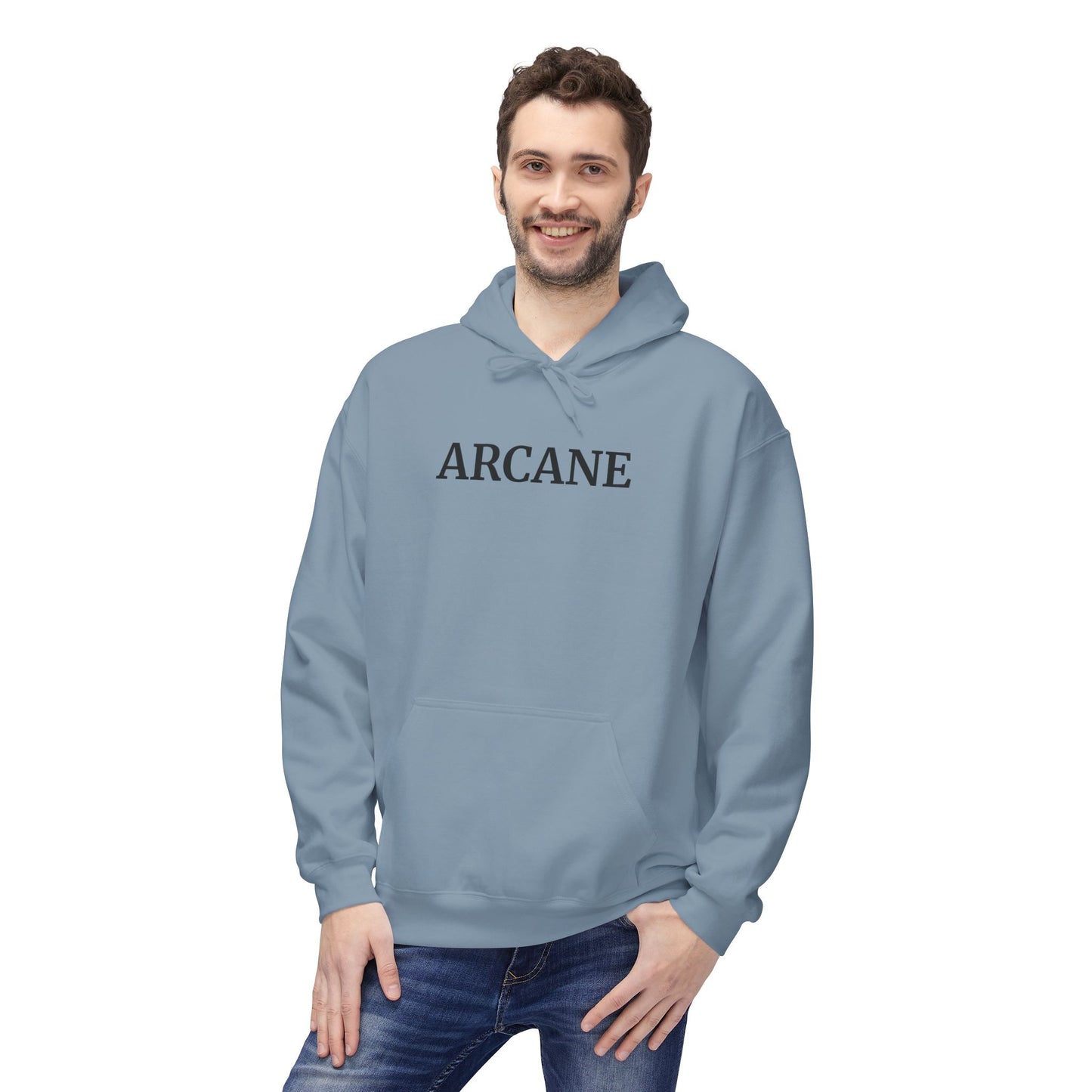 ARCANE Hoodie (Brustprint) – Unisex Midweight Fleece | Nachhaltige Streetwear mit Komfort & Stil
