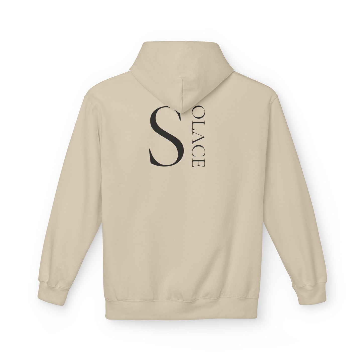 SOLACE Hoodie Unisex (Brustprint) – Nachhaltiger Midweight Fleece Kapuzenpullover mit Kängurutasche, Fair & OEKO-TEX zertifiziert