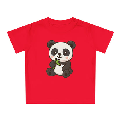 Baby T-Shirt „Cuddly Panda“ – Niedliches Panda-Motiv, Bio-Baumwolle, nachhaltige Babybekleidung für kleine Tierfreunde