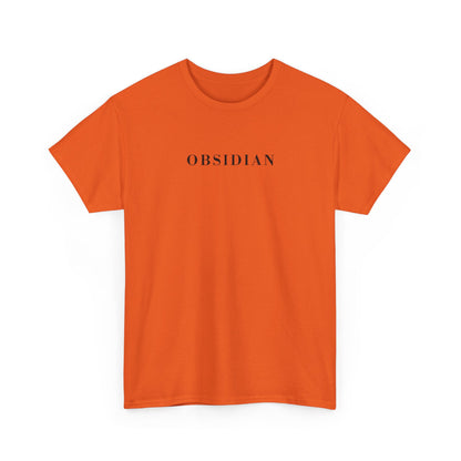 OBSIDIAN T-Shirt (Brustprint) – Unisex Heavy Cotton Tee | Nachhaltige Streetwear aus 100% Baumwolle