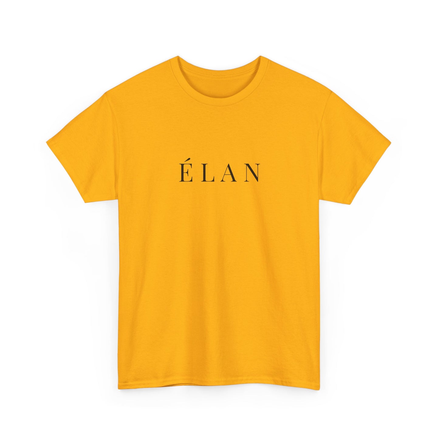Élan Unisex Heavy Cotton T-Shirt (Brustprint) – Stilvolles Premium-Shirt aus 100 % Baumwolle für zeitlosen Look und Komfort