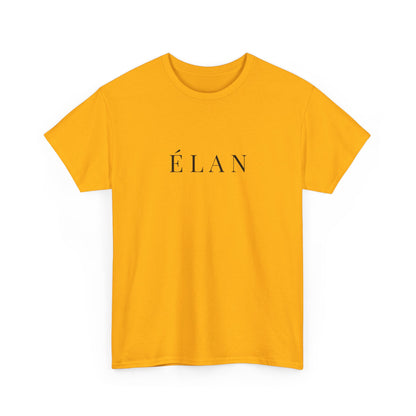 Élan Unisex Heavy Cotton T-Shirt (Brustprint) – Stilvolles Premium-Shirt aus 100 % Baumwolle für zeitlosen Look und Komfort