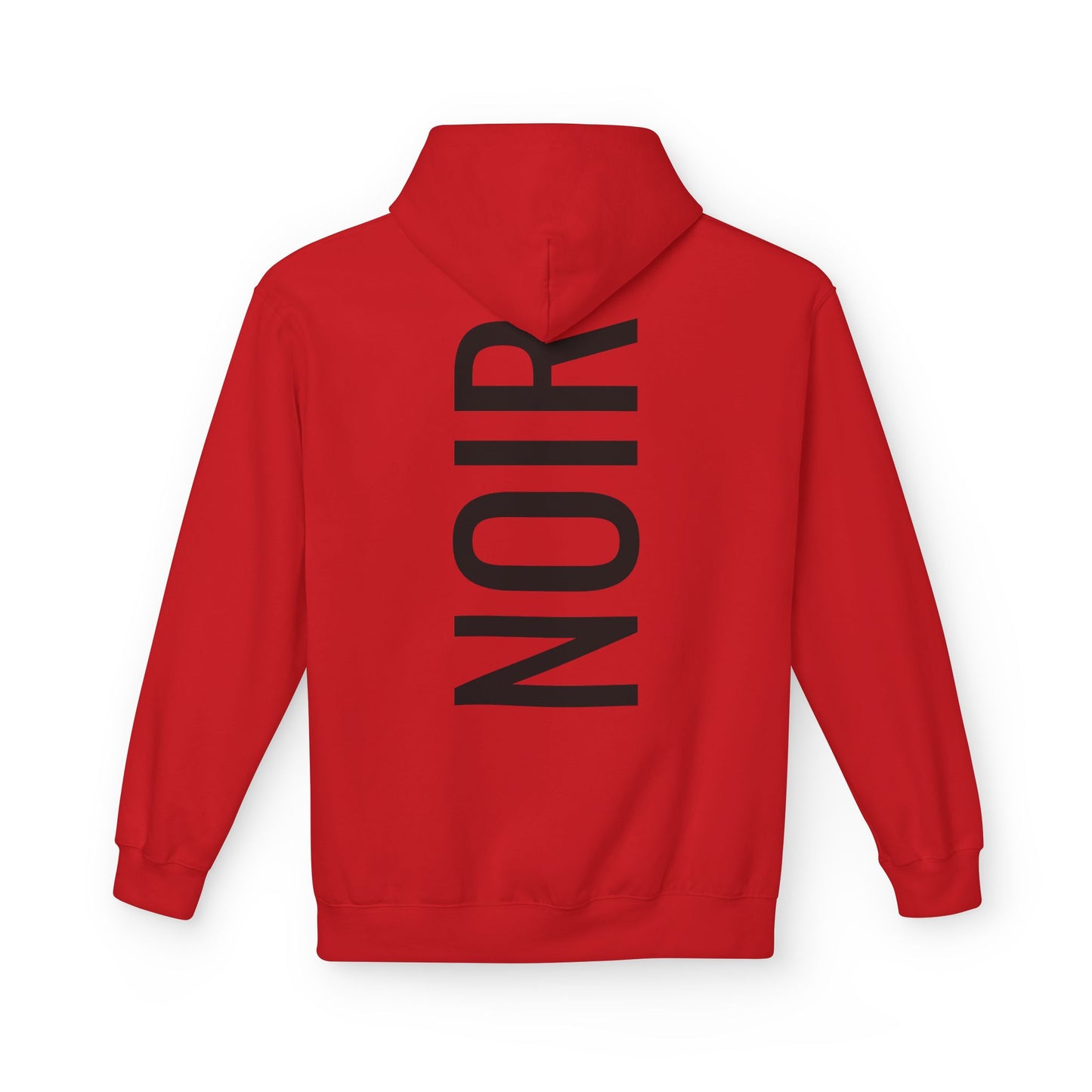NOIR Hoodie Unisex (Rückenprint) – Nachhaltiger Midweight Fleece Kapuzenpullover mit Kängurutasche, Fair & OEKO-TEX zertifiziert