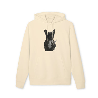 French Bulldog Hoodie (Brustprint) – Lustiger Kapuzenpullover mit Hund & Sonnenbrille – Unisex Streetwear mit Tiermotiv