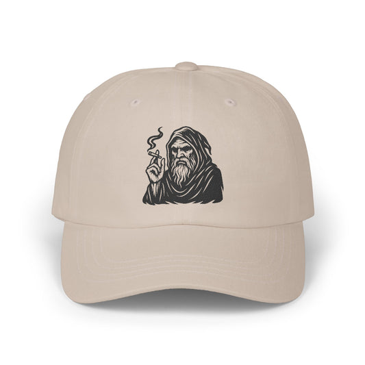 Dark Wizard Cap – Basecap mit Magier Motiv im Gothic & Tattoo Style – Unisex Streetwear Accessoire