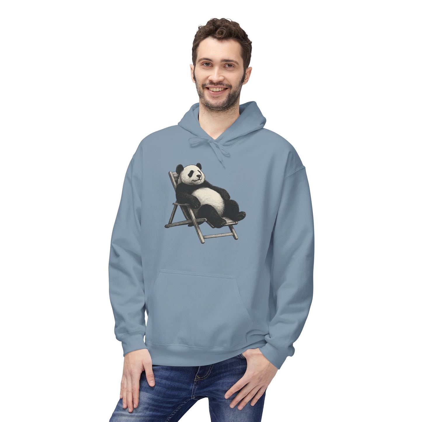 Chillender Panda (Brustprint) - Unisex Midweight Fleece | Nachhaltige Streetwear mit Komfort & Stil