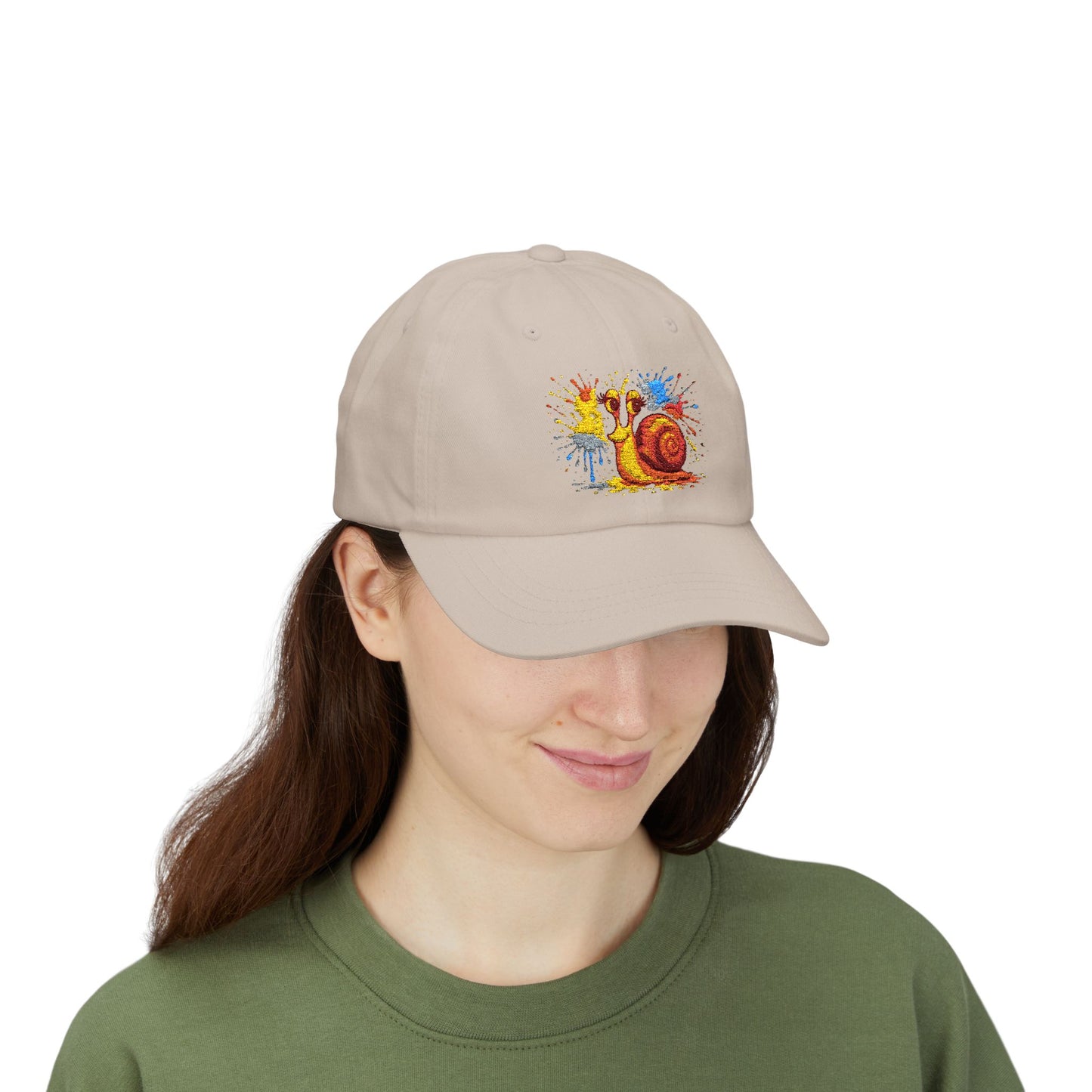 Schnecken Cap – Lustige Unisex Kappe mit buntem Farbklecks-Motiv für Alltag, Festivals & Streetwear