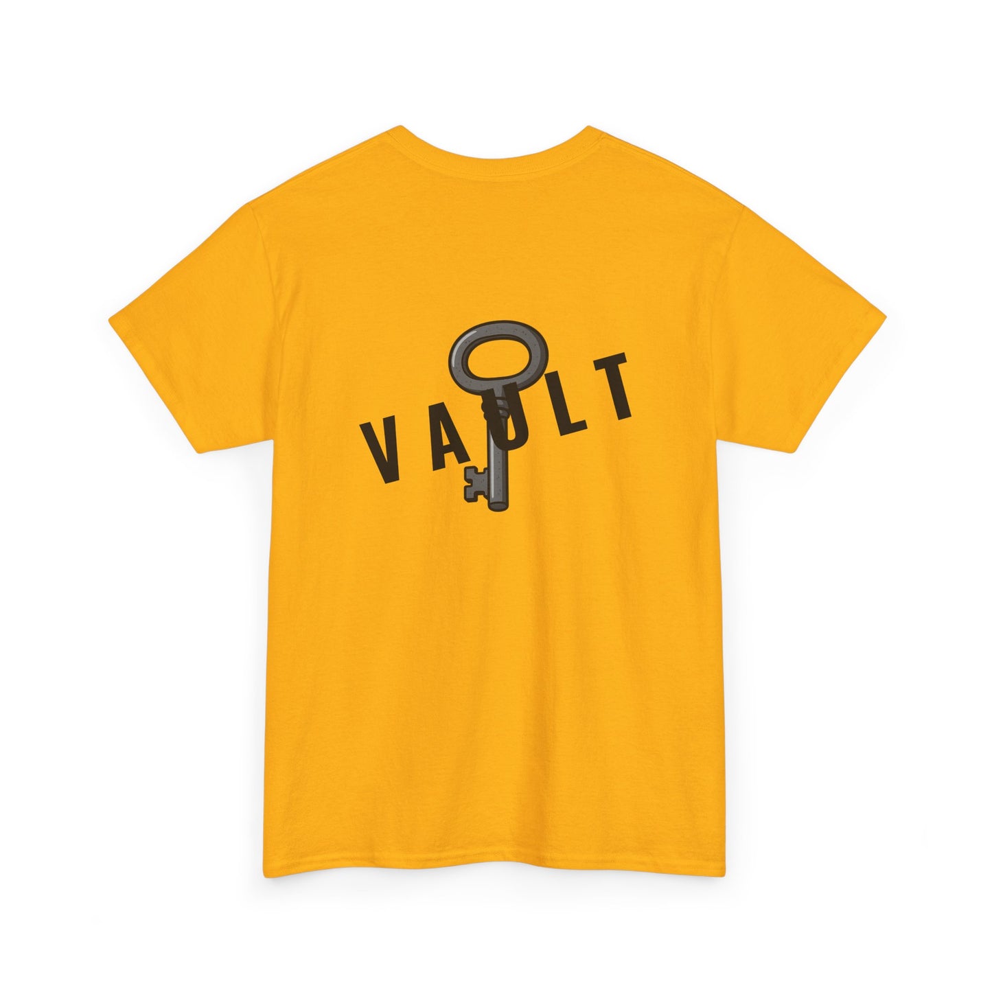 VAULT T-Shirt mit Schlüssel-Design (Rückenprint) – Unisex Heavy Cotton Tee | Nachhaltige Streetwear aus 100% Baumwolle