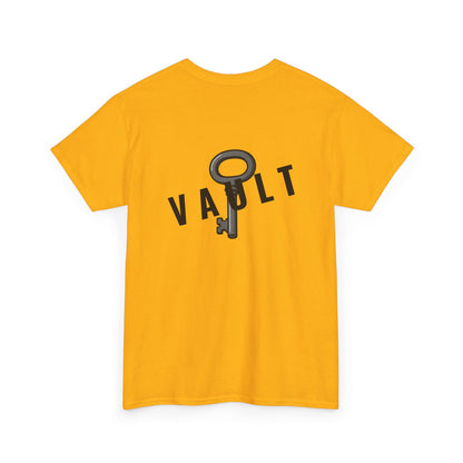 VAULT T-Shirt mit Schlüssel-Design (Rückenprint) – Unisex Heavy Cotton Tee | Nachhaltige Streetwear aus 100% Baumwolle