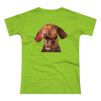 Happy Vizsla – Lustiges Hunde T-Shirt mit Vizsla-Motiv | Geschenk für Hundefans & Tierfreunde