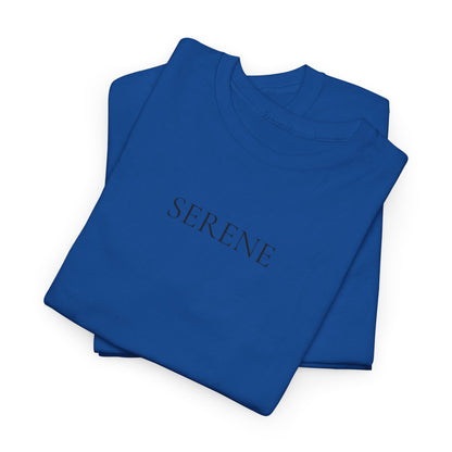 SERENE T-Shirt (Brustprint) – Unisex Heavy Cotton Tee | Nachhaltige Streetwear aus 100% Baumwolle