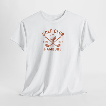 Vintage Golf Club Hamburg T-Shirt (Brustprint) – Estd. 1928 Retro Golfshirt für Herren & Damen
