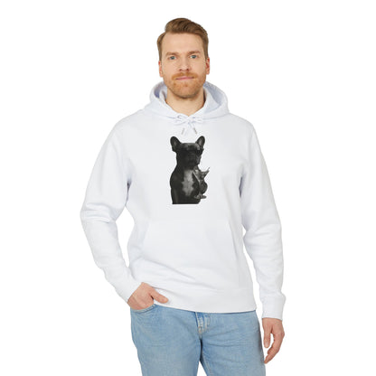 French Bulldog Hoodie (Brustprint) – Lustiger Kapuzenpullover mit Hund & Sonnenbrille – Unisex Streetwear mit Tiermotiv
