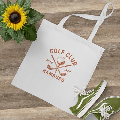 Vintage Golf Club Hamburg Jutebeutel – Retro Stofftasche Estd. 1928 für Golfer & Hamburg-Fans