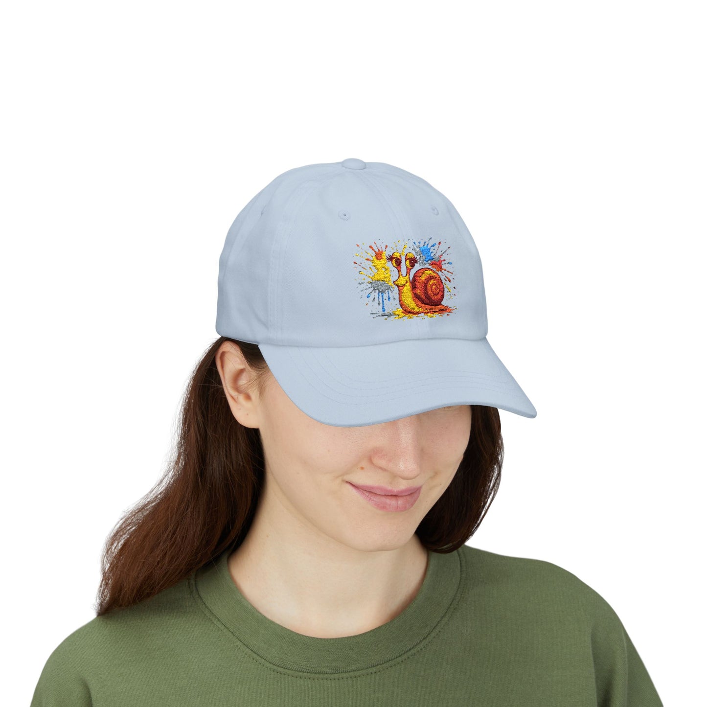 Schnecken Cap – Lustige Unisex Kappe mit buntem Farbklecks-Motiv für Alltag, Festivals & Streetwear