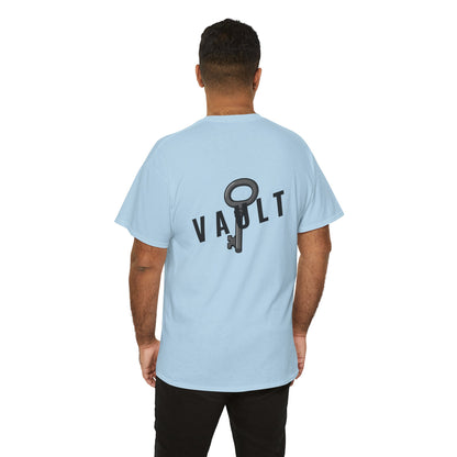 VAULT T-Shirt mit Schlüssel-Design (Rückenprint) – Unisex Heavy Cotton Tee | Nachhaltige Streetwear aus 100% Baumwolle