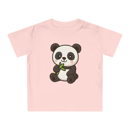 Baby T-Shirt „Cuddly Panda“ – Niedliches Panda-Motiv, Bio-Baumwolle, nachhaltige Babybekleidung für kleine Tierfreunde