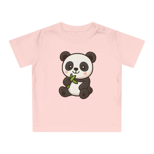 Baby T-Shirt „Cuddly Panda“ – Niedliches Panda-Motiv, Bio-Baumwolle, nachhaltige Babybekleidung für kleine Tierfreunde