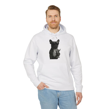 French Bulldog Hoodie (Brustprint) – Lustiger Kapuzenpullover mit Hund & Sonnenbrille – Unisex Streetwear mit Tiermotiv