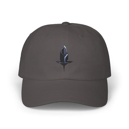 Minimalistische Techwear Cap – Unisex Basecap mit modernem geometrischem Logo im Urban Streetstyle