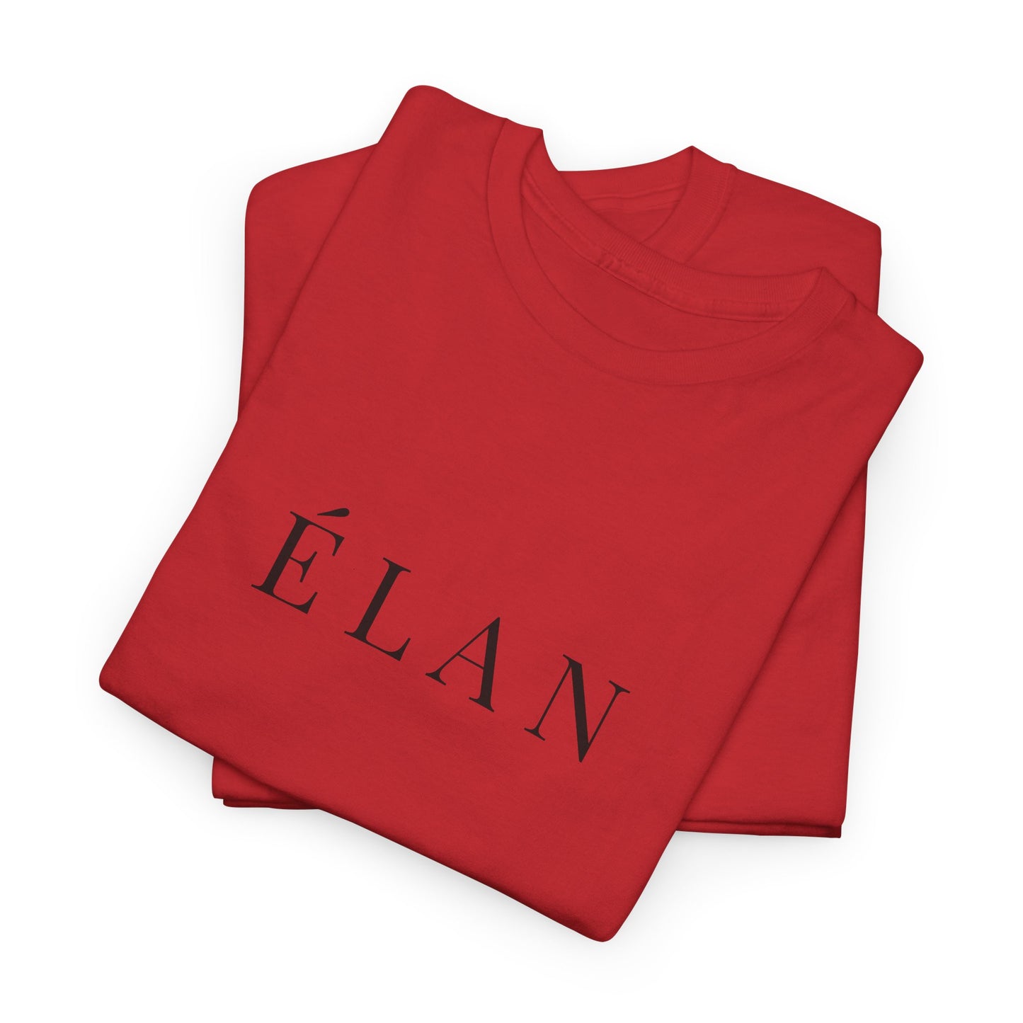 Élan Unisex Heavy Cotton T-Shirt (Brustprint) – Stilvolles Premium-Shirt aus 100 % Baumwolle für zeitlosen Look und Komfort