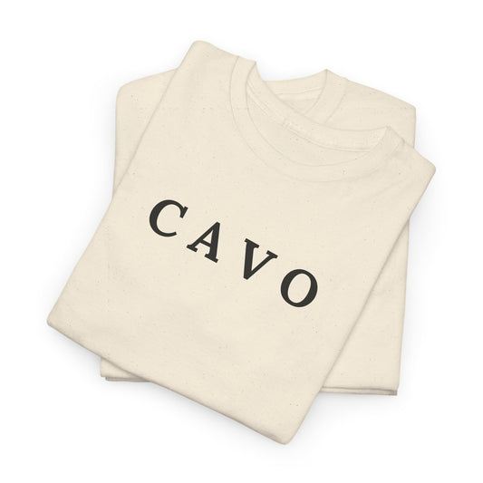 CAVO T-Shirt (Brustprint) – Unisex Heavy Cotton Tee | Nachhaltige Streetwear aus 100% Baumwolle
