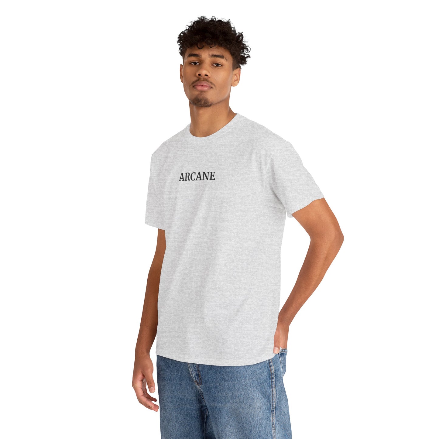 ARCANE T-Shirt (Brustprint) – Unisex Heavy Cotton Tee | Nachhaltige Streetwear aus 100% Baumwolle