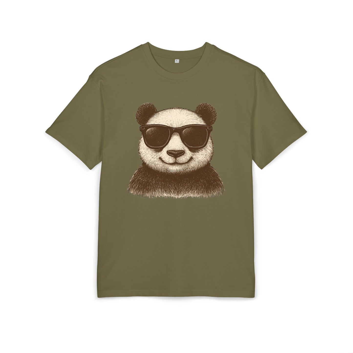 Cooler Panda T-Shirt (Brustprint) – Stylisches Unisex Shirt mit Sonnenbrillen-Motiv im Retro Look