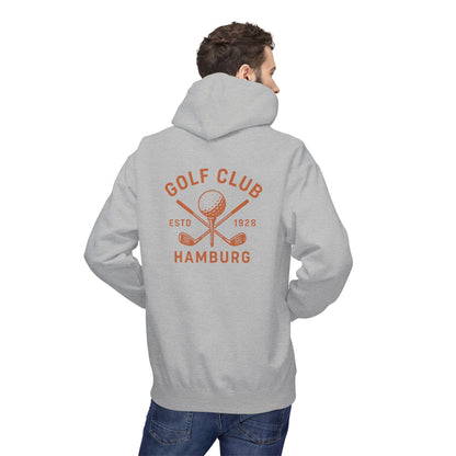 Vintage Golf Club Hamburg Hoodie (Rückenprint) – Retro Kapuzenpullover Estd. 1928 für Herren & Damen