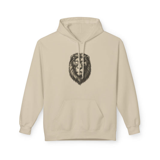 Löwe mit Sonnenbrille Hoodie (Brustprint) – Stylischer Unisex Kapuzenpullover mit Löwenmotiv für Tierfreunde & Streetwear-Fans