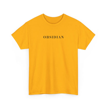 OBSIDIAN T-Shirt (Brustprint) – Unisex Heavy Cotton Tee | Nachhaltige Streetwear aus 100% Baumwolle