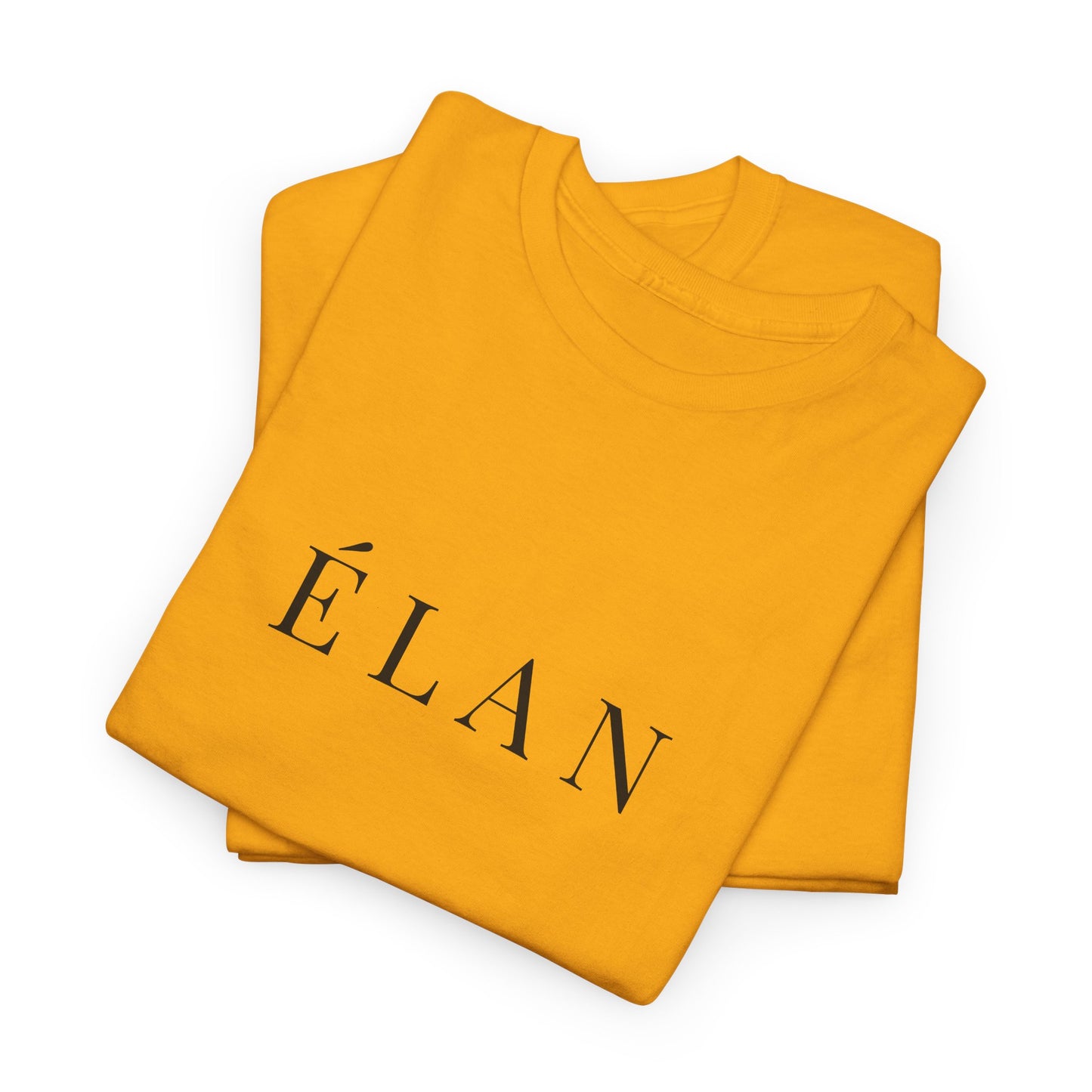 Élan Unisex Heavy Cotton T-Shirt (Brustprint) – Stilvolles Premium-Shirt aus 100 % Baumwolle für zeitlosen Look und Komfort