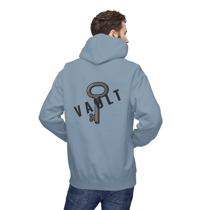 VAULT Hoodie mit Schlüssel-Design (Rückenprint) – Unisex Midweight Fleece | Nachhaltige Streetwear mit Komfort & Stil