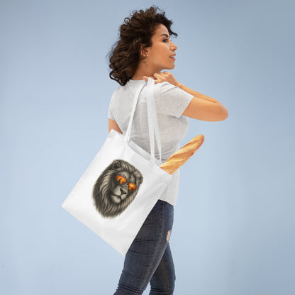 Löwen Jutebeutel – Stylische Stofftasche mit Sonnenbrillen-Löwe | Nachhaltiger Beutel für Tierfreunde & Trendsetter