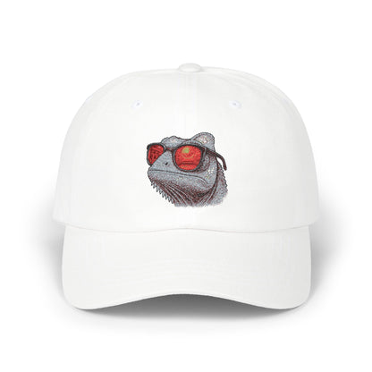 Chamäleon Cap mit Sonnenbrille & Disco-Design – Trendige Unisex Basecap mit Tiermotiv